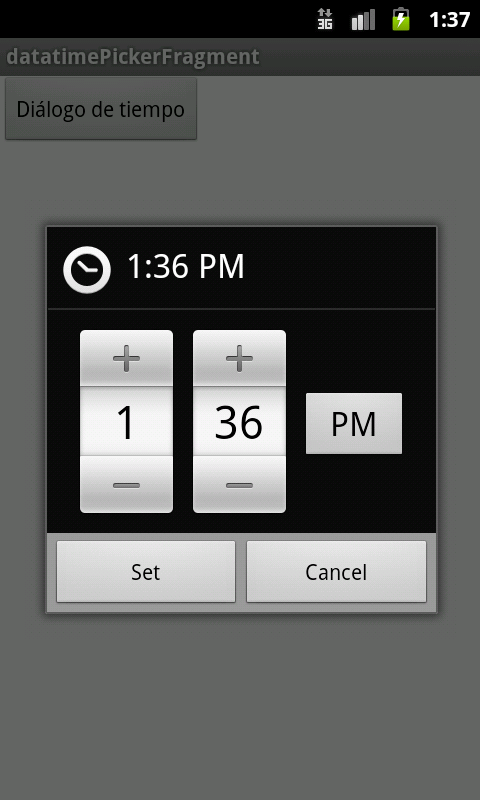 TimePickerFragment Suportv4