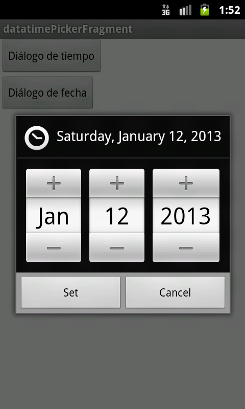DateTimePicker supportv4 Android