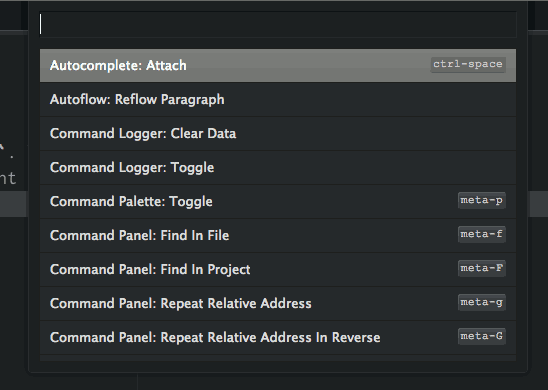 cmd-alt-p atom