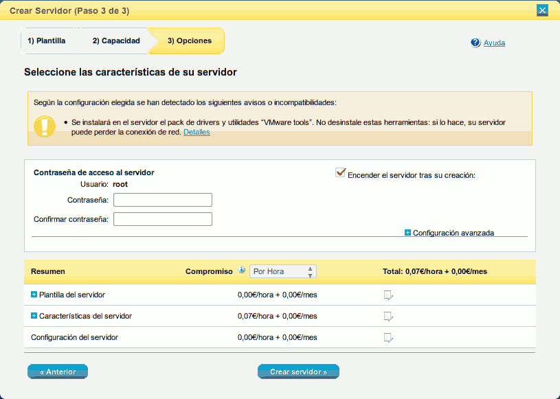 3. Finalización de la puesta en marcha del servidor cloud