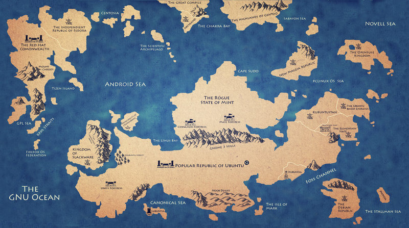 El gran Mapa mundial de GNU/Linux El gran Mapa mundial de GNU/Linux